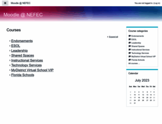 moodle.nefec.org screenshot