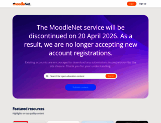 moodle.net screenshot