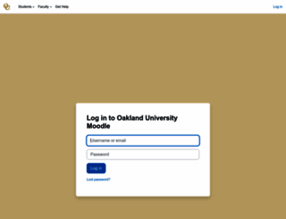 moodle.oakland.edu screenshot