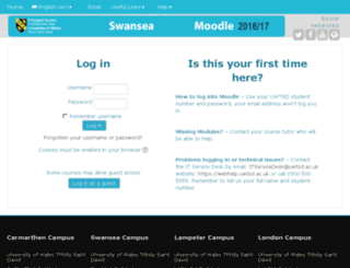 moodle.swanseamet.ac.uk screenshot