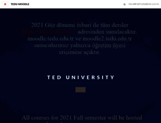 moodle.tedu.edu.tr screenshot