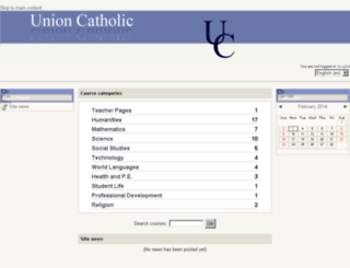 moodle.unioncatholic.org screenshot