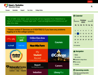 moodle.wakefield.ac.uk screenshot