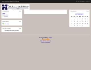 moodle2.mastersacademy.org screenshot