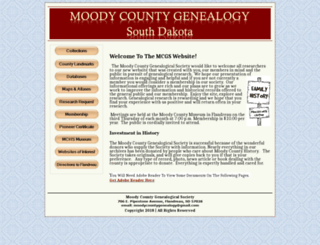 moodycountygenealogy.org screenshot