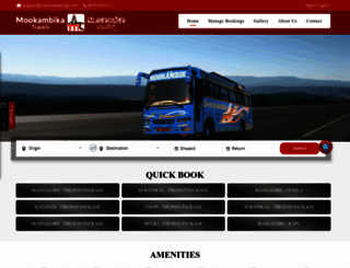 mookambikabus.in screenshot