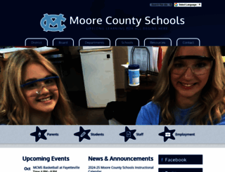 moorecountyschools.net screenshot
