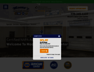 mooresautocarecenter.com screenshot