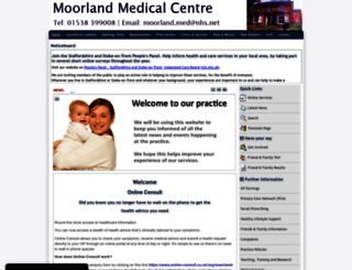 moorlandmedicalcentre.co.uk screenshot