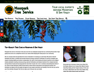 moorparktreeservice.com screenshot