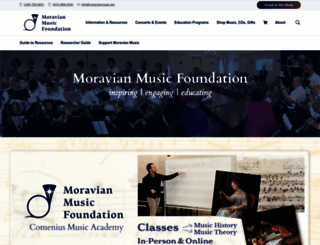 moravianmusic.org screenshot