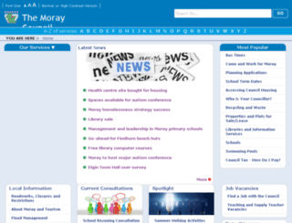 moray.gov.uk screenshot