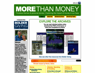 morethanmoney.org screenshot