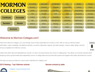 mormon-colleges.com screenshot