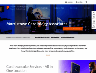morristowncardiology.com screenshot