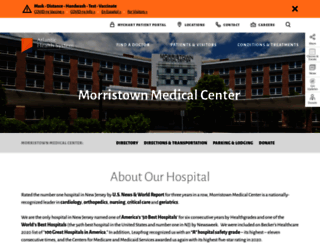 morristownmemorialhospital.org screenshot