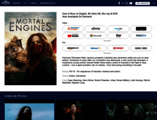 mortalengines.com screenshot