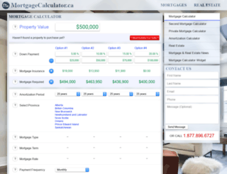 mortgagecalculator.ca screenshot