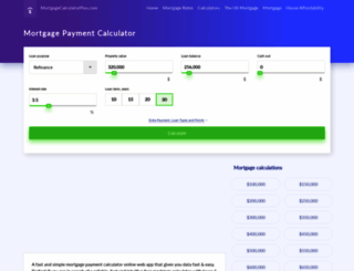 mortgagecalculatorplus.com screenshot