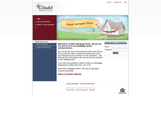 mortgageportal.citadelbanking.com screenshot