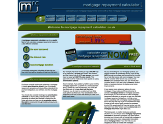 mortgagerepaymentcalculator.co.uk screenshot