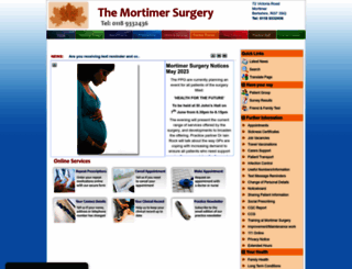 mortimersurgery.co.uk screenshot