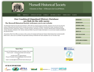 morwellhistoricalsociety.org.au screenshot