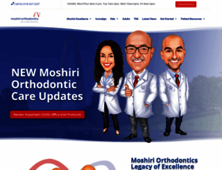 moshiriorthodontics.com screenshot