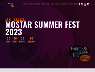 mostarsummerfest.com screenshot