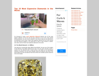 mostexpensivediamond.org screenshot