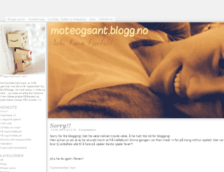 moteogsant.blogg.no screenshot