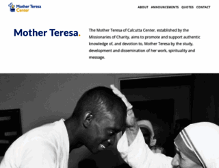motherteresa.org screenshot