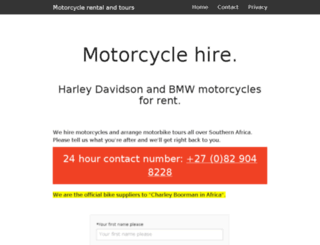 motorcycle-hire.co.za screenshot