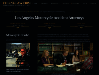 motorcycleaccident.ehlinelaw.com screenshot