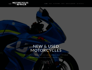 motorcyclesforafrica.co.za screenshot