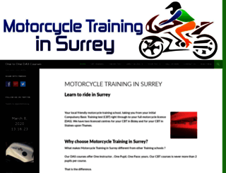 motorcycletraininginsurrey.co.uk screenshot