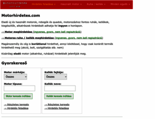 motorhirdetes.com screenshot