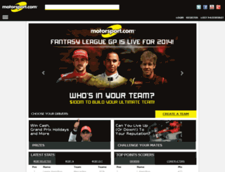 motorsport.fantasyleaguegp.com screenshot