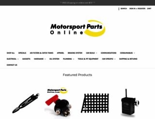 motorsportpartsonline.com.au screenshot