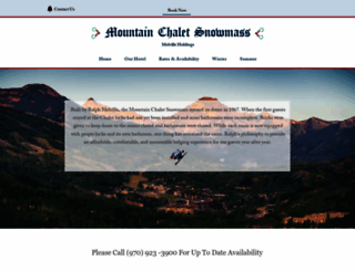 mountainchalet.com screenshot