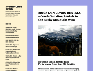 mountaincondorentals.com screenshot