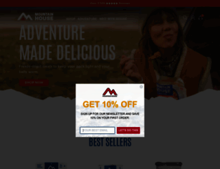 mountainhouse.com screenshot