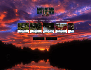 mountainlakecottages.com screenshot