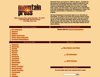 mountainpress.com screenshot