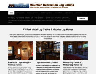 mountainrecreationlogcabins.com screenshot