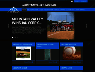mountainvalleybaseball.com screenshot