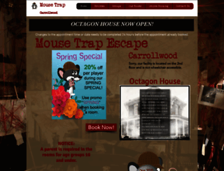 mousetrapescapecarrollwood.com screenshot