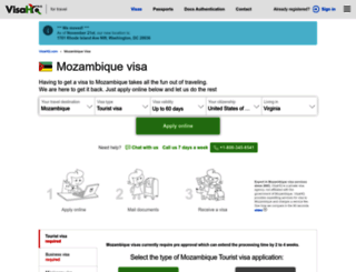 mozambique.visahq.com screenshot