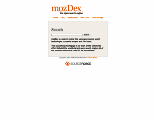 mozdex.sourceforge.net screenshot