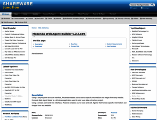 mozenda-web-agent-builder.sharewarejunction.com screenshot